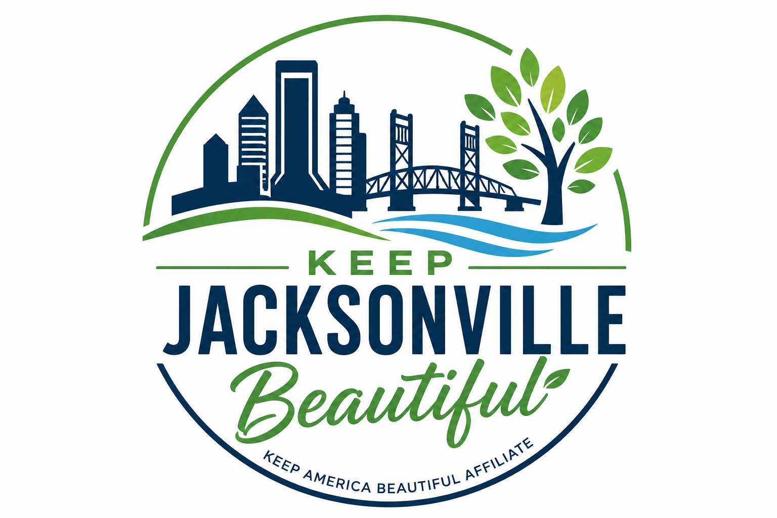 Volunteers collect trash on Jacksonville beach during the Jacksonville coastal cleanup 2026, with ocean waves in the backgrou